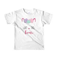Cute Birthday Outfits For 11 Year Olds Kitty Cat 4th Birthday Party Shirt Cute Kitten Birthday Girl T Shirt Four Year Old Girl Cat Gif Birthday Girl Outfit Birthday Girl T Shirt 6th Birthday Girls