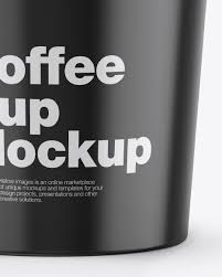 Download Glossy Coffee Cup Mockup In Cup Bowl Mockups On Yellow Images Object Mockups PSD Mockup Templates