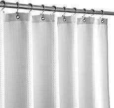 Shop shower curtains bath at up to 70% off! Amazon Com Waffle Weave Fabric Shower Curtain White Cloth Shower Curtains For Bathroom Water Repellent Hotel Spa Luxury With Pique Pattern 71 X 72 Inches Decorative Bathroom Curtain Home Kitchen