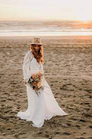 Boho New Zealand Beach Wedding Inspiration Junebug Weddings Boho Wedding Dress Dreamy Wedding Dress Backless Wedding Dress