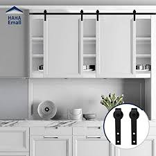 Amazon Com Hahaemall Vintage Decorative 5ft Sliding Mini Barn Door Hardwa In 2020 Mini Barn Door Hardware Kitchen Cabinets Sliding Doors Sliding Cabinet Door Hardware