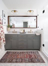 Bathroom vanities provide storage space and are available in a variety of styles, sizes and materials, including bathroom vanities with tops and custom bath this guide will help you understand what to look for when choosing a bathroom vanity, including storage needs and the size of your bathroom. Evergreen House Main Bathroom Reveal Juniper Home