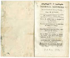 Journal De La Cour Et De La Ville Par M G Newspaper Of The Court And The City By Mr G No 1 23 28 French Revolution Pamphlets Ball State University Digital Media Repository
