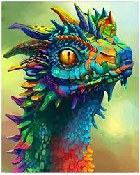 While we are on the subject of acrylic painting, it also makes sense to have some easy acrylic painting ideas to get started on. Amazon Com Kimily Diy Paint By Numbers For Adults Kids Dragon Paint By Numbers Diy Painting Acrylic Paint By Numbers Painting Kit Home Wall Living Room Bedroom Decoration Dragon