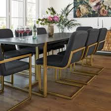 Listed length is closed dimension. Oscuro Black Extendable Dining Table Gold Dining Room Table Dining Table Gold Gold Dining Chairs