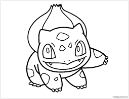 Bulbasaur is a grass or poison type pokémon introduced in generation 1. Pokemon Bulbasaur Coloring Pages Cartoons Coloring Pages Coloring Pages For Kids And Adults