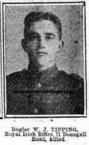 Pte. William James Tipping British Army 1st Btn. Royal Irish Rifles The  Wartime Memories Project