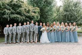 Dusty Blue Wedding Bridesmaids Dresses Grey Suits Groomsmen Wedding Bridesmaids Dresses Blue Dusty Blue Bridesmaid Dresses Dusty Blue Weddings