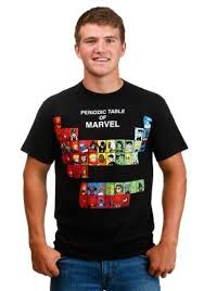 This Marvel Periodic Table T Shirt Has A Metric Ton Of Superheroes On It From Hulk To The X Men To The Inhumans And Even The Ave Marvel T Shirt Marvel Gifts