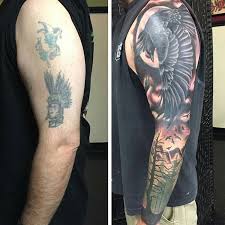 Have An Old Tattoo You D Like To Cover The Skies The Limit Incredible Cover Up Before And After From Our Ne Tattoos Uberdecken Bild Tattoos Cover Up Tattoos