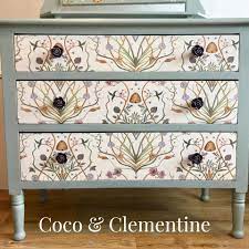 Upcycled Vintage Chest Of Drawers Decoupage Furniture Wallpaper Furniture Upcycled Furniture Diy