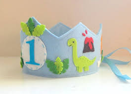 Diy Birthday Crown For Boy Dinosaur Crown Wool Felt Birthday Crown Boy By Pixieandpenelope Dinosaur First Birthday First Birthday Hats Dinosaur Birthday