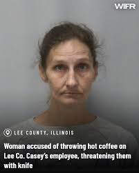 A 41-year-old woman faces battery and assault charges after allegedly  attacking a Casey's General Store employee, according to Lee County  Sheriff's deputies.