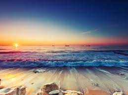 Hd nature wallpapers for laptop. Sunrise Over The Horizon Sea Ships Sandy Beach Waves Beautiful Landscape Wallpapers For Desktop Mobile Phones And Laptops 3840x2400 Wallpapers13 Com