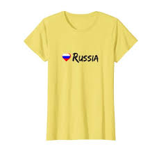 Amazon Com Womens Love Russia T Shirt Country Russian Flag