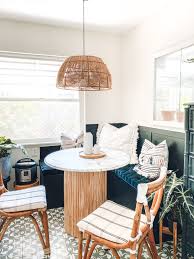 Maybe you would like to learn more about one of these? Diy Rattan Basket Pendant Light Black Banquette Blushing Bungalow