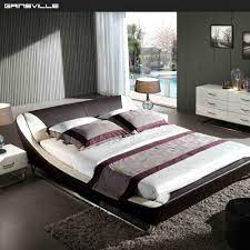 The burnt orange and royal purple marry well in this gorgeous bedroom setting. China Cream Brown Color Wooden Furniture Bedroom Furniture Set Pu Leather Upholstered Bed China Home Furniture Bedroom Furniture