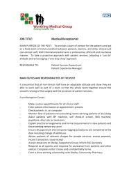 Maybe you would like to learn more about one of these? Job Title Medical Receptionist