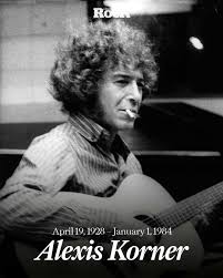 Remembering Alexis Korner, one of the founding fathers of British blues,  who died today in 1984. 📸 Estate Of Keith Morris/Redferns