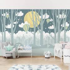 Vliestapete Kinderzimmer Mond Mit Baumen Und Hausern Fototapete Breit Tapete Kinderzimmer Junge Vliestapete Kinderzimmer Blaue Kinderzimmer