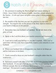 8 Habits Of A Gracious Wife Christian Wife University Christian Wife Christ Centered Marriage Biblical Marriage