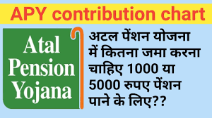 Atal Pension Yojana Contribution Chart Apy Per Month Contribution For Pension Apy Calculator