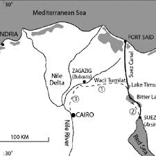 Apparently, the canal was built 150 years ago, which is amazing when you consider how deep and wide it is. Location Map Of The Suez Canal Area Names In Italics Denote Ancient Download Scientific Diagram