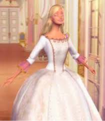Pink and white dress with metallic gold accents. Anneliese S Dress From Barbie As The Princess And The Pauper Barbie Movies Barbie Princess Princess Outfits