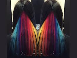 How To Create Fashion Colors That Are Workplace Appropriate Hair Styles Rainbow Hair Color Hidden Rainbow Hair
