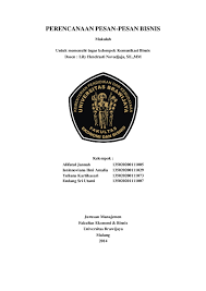 We did not find results for: Doc Perencanaan Pesan Pesan Bisnis Alifatul Jannah Academia Edu