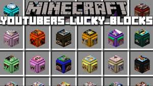 Lucky block mod para minecraft te agrega la posibilidad de encontrar bloques de la suerte por todo tu mondo de minecraft que al romperlos te . Youtuber S Lucky Blocks Mod 1 12 1 11 2 9minecraft Net