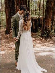 Bohemian Lace Wedding Dress Long Sleeve Wedding Gown Boho Bridal Gown Boho Wedding Long Sleeve Wedding Dress Lace Boho Bridal Gowns Bohemian Wedding Dress Lace
