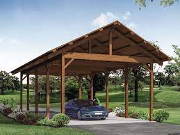 051g 0120 Tandem Carport Plan Accommodates 4 Cars An Rv Or A Boat Carport Plans Craftsman Style House Plans Building A Carport