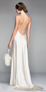 Willow By Watters Spring 2018 Sleeveless Halter Neck Simple Clean Satin Elegant Vintage Sheat Wedding Dresses Satin Wedding Dress Low Back Summer Wedding Dress