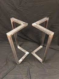 For example, if you want the top of the table to measure 20 inches, the leg measurement will be 18 1/2 inches. Metal Table Legs L Shape Sofa Table End Table Set Of 2 Handmade Table Base Custom