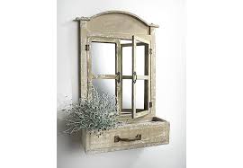 Deko Fenster Mit Spiegel Bepflanzbar 1 Gefass Mit Real De