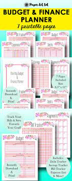 I Love These Pretty Budget Printables And They Are Affordable Too Monthly Budget Planner Book Finance Planner Worksheets Personal Budget Printable Financi