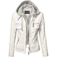 Ctc Womens Hooded Brushed Faux Leather Jacket Leather Jackets Women Cool Outfits Jackets