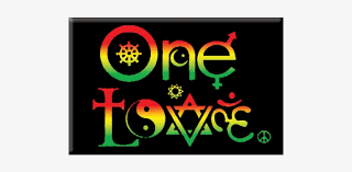 Download One Love Symbols Rasta Colors Rectangle Sticker Reggae Rastah Free Transparent Png Download Pngkey