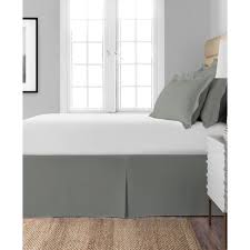 White ruffled bed skirt with split corners twin bed 21 inch drop bedskirt. Space Maker Extra Long 21 Drop Length Silver Bed Skirt Brylane Home