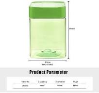 300ml PET Square Shape Plastic Jar Packaging - Somewang