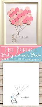 Elephant Baby Shower Guest Book Printable Aspen Jay Baby Shower Guest Baby Shower Diy Baby Guest Book