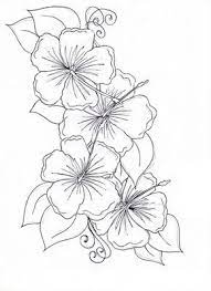 Hibiscus Flower Hibiscus Flower Drawing Coloring Page Hibiscus Flower Drawing Flower Sketches Flower Drawing
