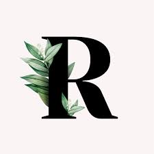 Download Premium Vector Of Botanical Capital Letter R Vector 584822 Lettering Lettering Fonts Letter R