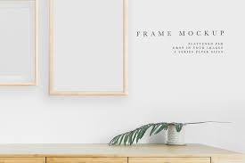 Light Wood Frame Mockup 70 Frame Mockups Modern Frames Portrait Frame