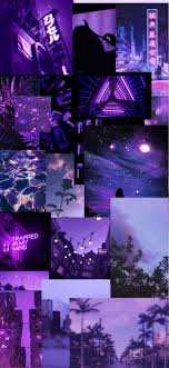 Tons of awesome purple neon aesthetic hd desktop wallpapers to download for free. Neon Purple Aesthetic Wallpaper Collage Jack Frost