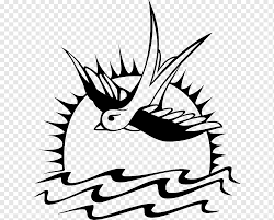 Many swallow tattoos were modeled after the barn swallow native to europe. Jack Sparrow Swallow Tattoo T Shirt Pirates Of The Caribbean Black And White Tribal Tattoos White Monochrome Head Png Pngwing
