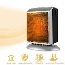 Heaters Ceramic Space Heater Adjustable Thermostat Heaters Auto Shut Off Electric Heater Auto Oscillating Porta Portable Heater Space Heater Small Space Heater