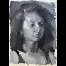 Two quick value studies from day 1 of Robert Lemler's figure painting  workshop. Ivory black, burnt sienna, and titanium white