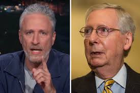 Mitch mcconnell says jon stewart is 'bent out of shape' for asking congress to extend the 9/11 victim compensation fund. Jon Stewart Tells Mitch Mcconnell To Stop Jacking Around 9 11 Victims In Fiery Monologue Decider